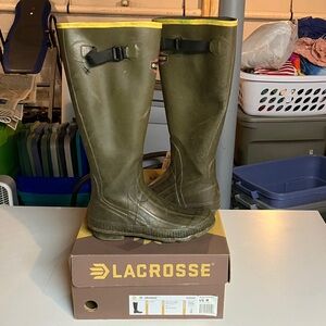 LaCrosse tall rubber boots men’s size 8
